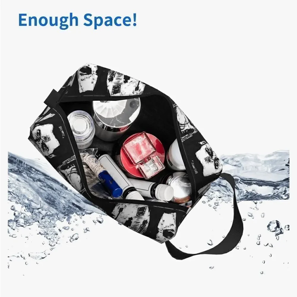 Unisex Cosmetic Bags Horror Icons Makeup Pouch Travel Toiletry Storage Bag